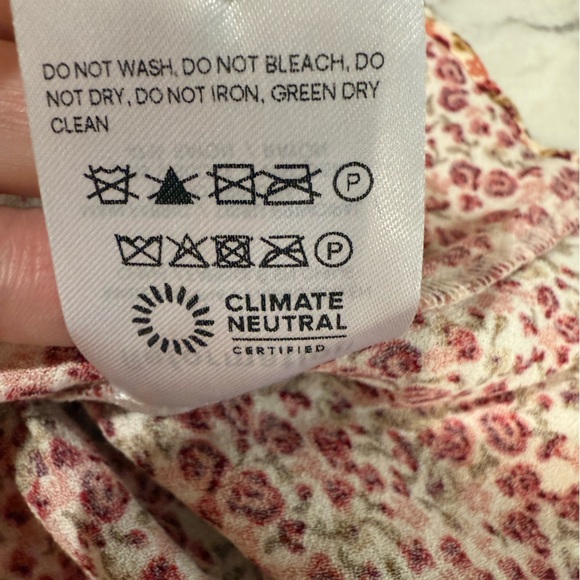 Reformation Adelina Floral Print Mini Dress Short Sleeves Pink Size 2 - Picture 11 of 11